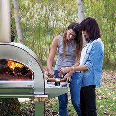 ALFA FX4PIZ-LRAM 4 Pizze Outdoor Stainless Steel Wood Fired Pizza Oven, Red