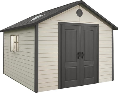 Lifetime 6433 Outdoor Storage Shed with Windows, 11 by 11 Feet