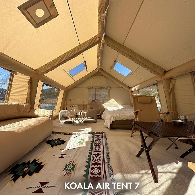 air tent for camping Rbm outdoots Koala Coody Inflatable Tents for Camping with Stove Jack, – Homestead Living Essentials