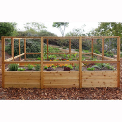 8 ft. w x 8 ft. D Cedar Garden in a Box with Deer Fence