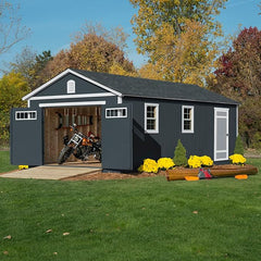 Handy Home Products Manhattan 12x24 Garage Do-it-Yourself Wooden Storage Shed